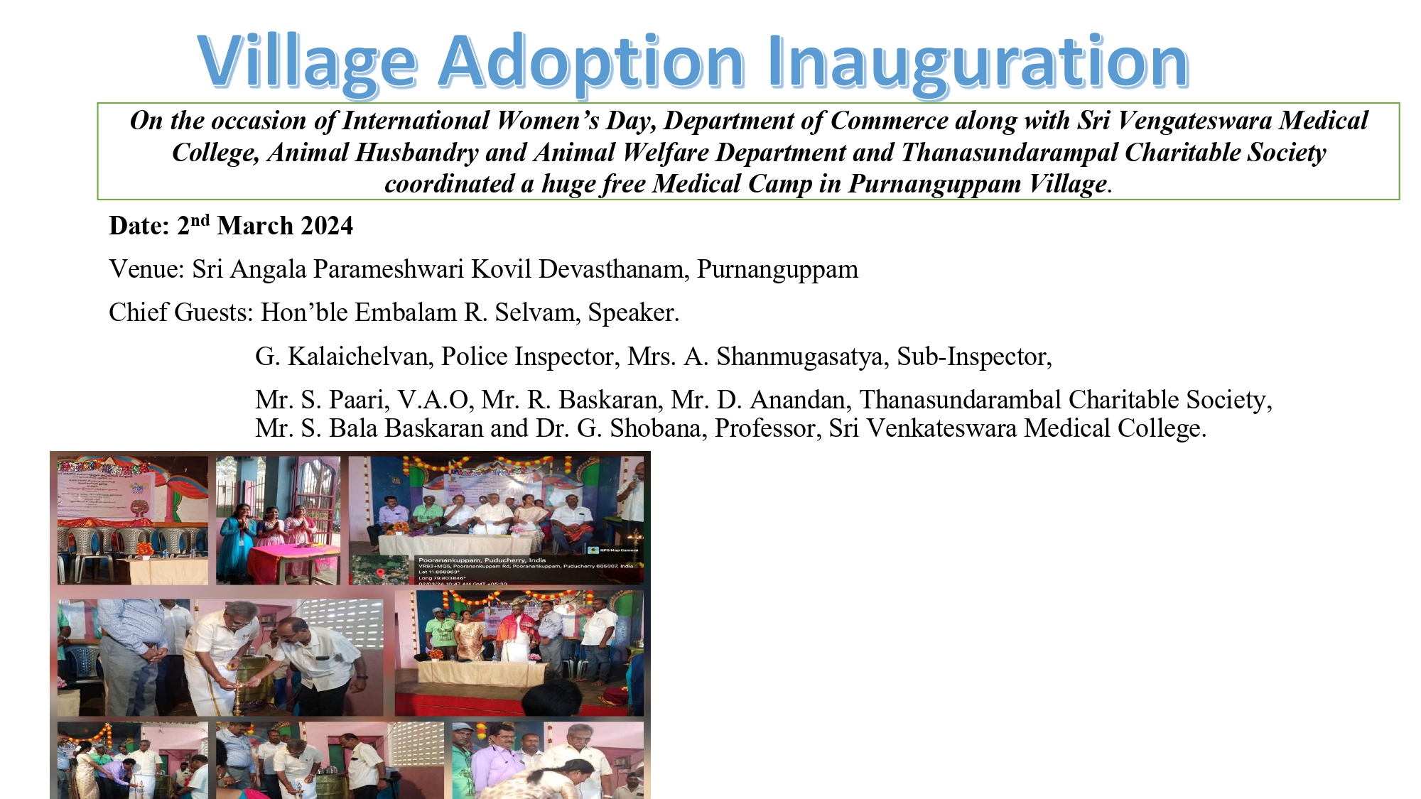 VILLAGE ADOPTION