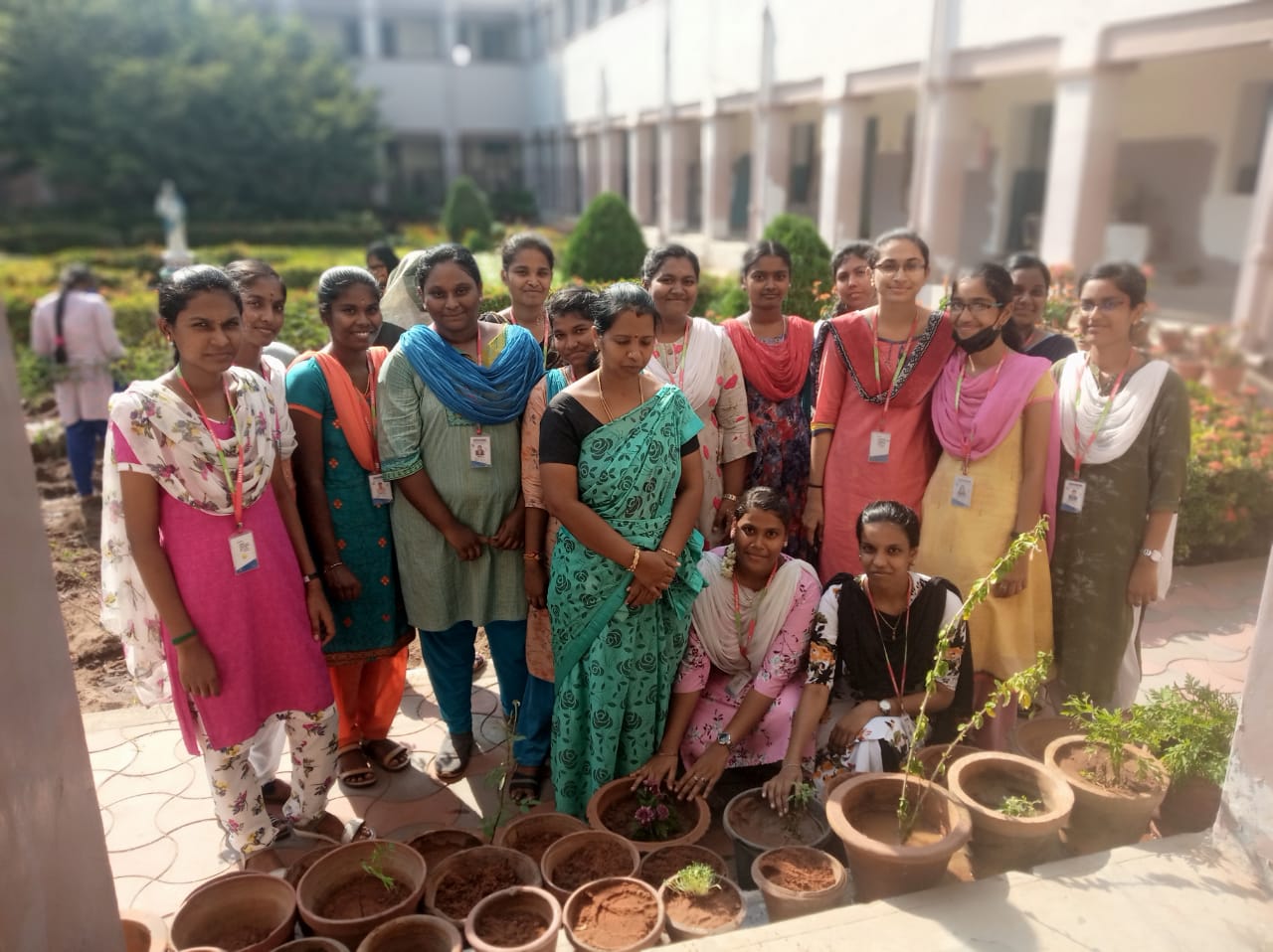 Herbal Gardening, Idhaya College Campus